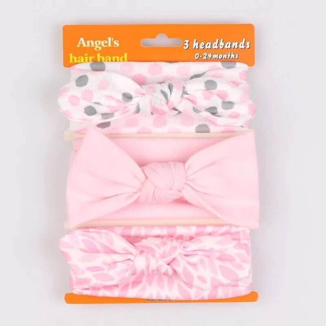 3pcs baby girl headband for newborn hair band elastic accessories cotton BowKnot girl hair band baby Hair Accessories