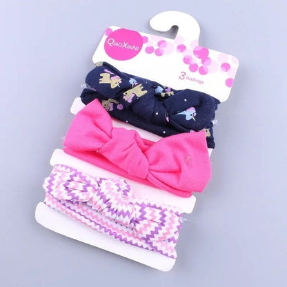 3pcs baby girl headband for newborn hair band elastic accessories cotton BowKnot girl hair band baby Hair Accessories