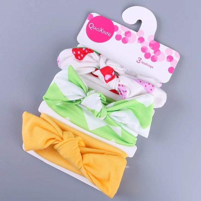 3pcs baby girl headband for newborn hair band elastic accessories cotton BowKnot girl hair band baby Hair Accessories
