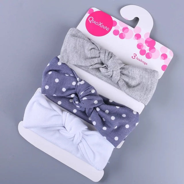3pcs baby girl headband for newborn hair band elastic accessories cotton BowKnot girl hair band baby Hair Accessories