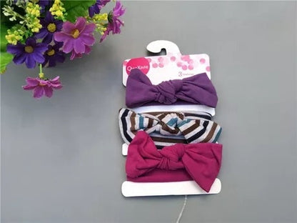 3pcs baby girl headband for newborn hair band elastic accessories cotton BowKnot girl hair band baby Hair Accessories