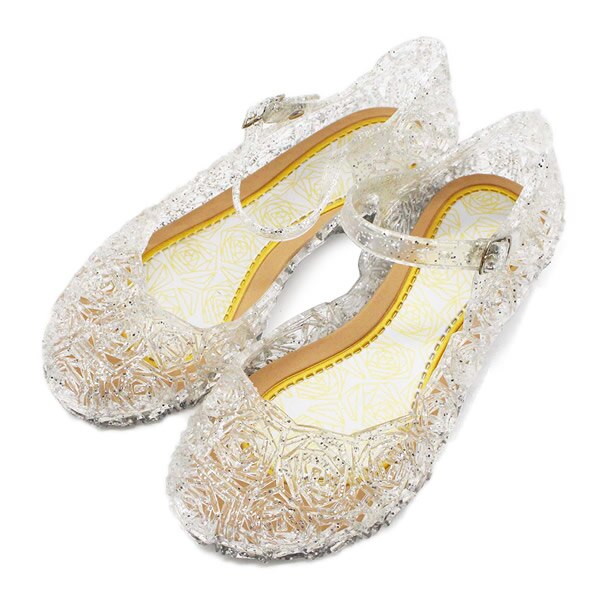 Girls Transparent Crystal Sandals Princess Dress Up Shoes For kids Baby Girl Dancing shoes Elsa Blue Shoes Sofia Purple Sandals