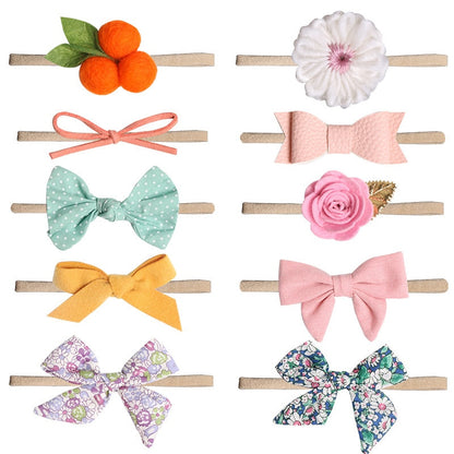 Baby Bows Newborn Girls Bows Headband Boneless Comfort Infant Princess Headdress Baby Girl Turban Headwear Baby Photo Prop