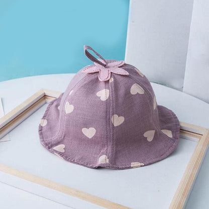 Baby Summer Outdoor Bucket Hat Children Floral Print Panama Cap Sun Beach Cap Lovely Lace Princess Baby Girl Brim Sun Hats